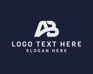 Futuristic - Retro Boutique Letter AB logo design