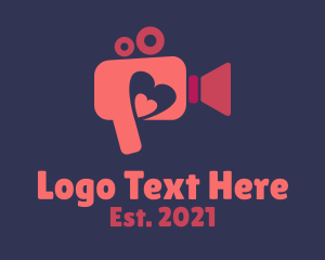 Photo Studio - Love Video Recorder logo design