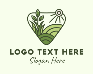 Lawn Care - Landscaping Grass Plant logo design