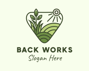 Landscaping Grass Plant logo design