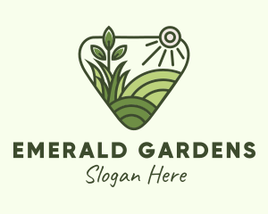 Landscaping Grass Plant logo design