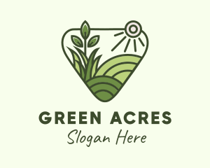 Landscaping Grass Plant logo design