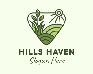 Landscaping Grass Plant logo design