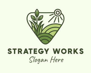 Landscaping Grass Plant logo design