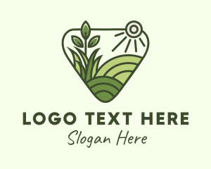 Landscaping Grass Plant Logo