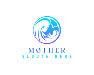 Globe Mother and Child logo design