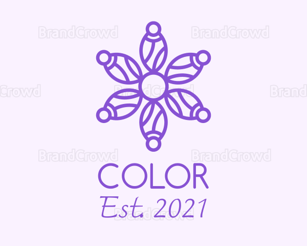 Purple Flower Gardening Logo