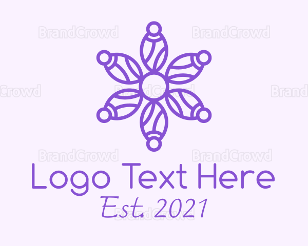 Purple Flower Gardening Logo