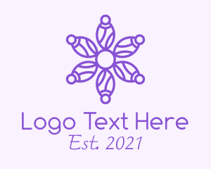 Flower - Purple Flower Gardening logo design