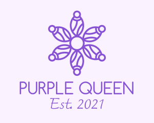 Purple Flower Gardening  logo design