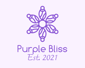 Purple Flower Gardening  logo design