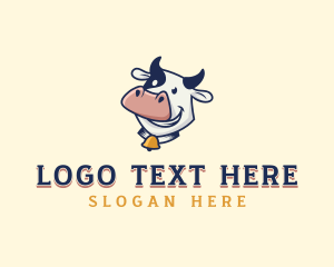 Moo - Cow Dairy Livestock logo design