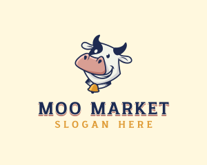 Moo - Cow Dairy Livestock logo design