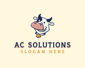 Cow Dairy Livestock logo design