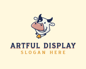 Cow Dairy Livestock logo design