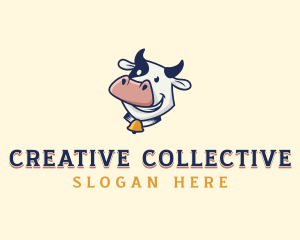 Cow Dairy Livestock logo design