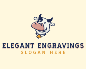 Cow Dairy Livestock logo design