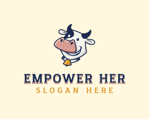 Cow Dairy Livestock logo design