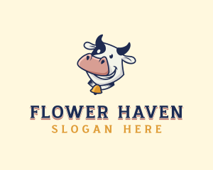 Cow Dairy Livestock logo design