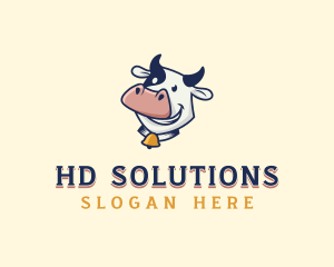 Cow Dairy Livestock logo design