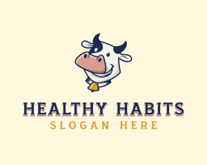 Cow Dairy Livestock logo design