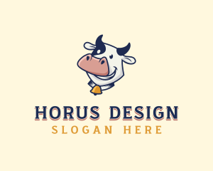 Cow Dairy Livestock logo design