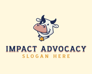 Cow Dairy Livestock logo design