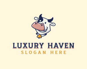 Cow Dairy Livestock logo design