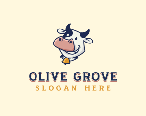 Cow Dairy Livestock logo design