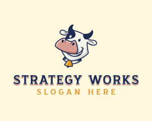 Cow Dairy Livestock logo design