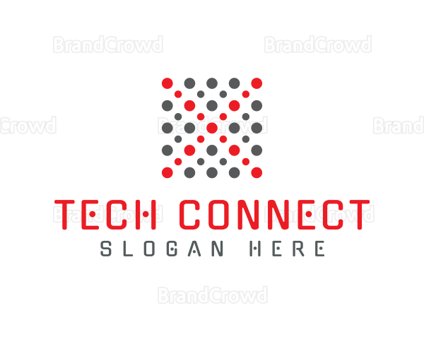 Tech Dots Letter X Logo