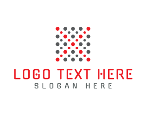 Business Software - Tech Dots Letter X logo design