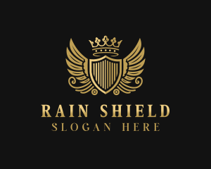 Royalty Shield Wings logo design