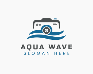 Camera Photography Wave logo design