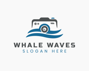 Camera Photography Wave logo design