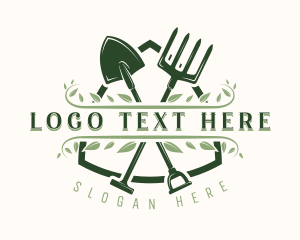Garden Trowel - Landscape Gardening Agriculture logo design