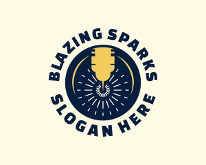 Laser Fabrication Spark logo design