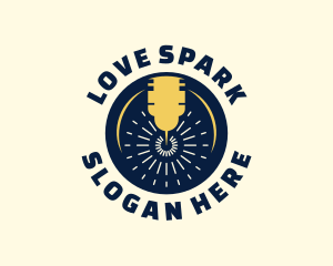 Laser Fabrication Spark logo design