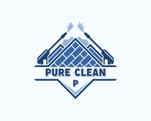 Gutter Roof Pressure Washer logo design