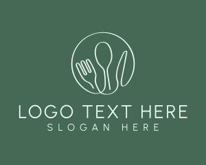 Food - Kitchen Food Cutlery logo design
