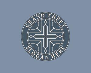 Catholic - Preacher Worship Cross logo design