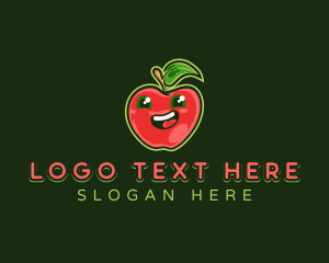 Juice - Apple Fresh Fruit logo design