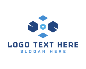 Blue Hexagon - Generic Geometric Tech logo design