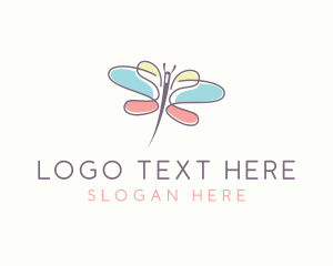 Butterfly - Dressmaking Sewing Needle logo design