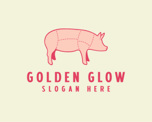 Pig Butcher Meat Logo