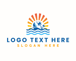 Transportation - Travel Vacation Beach logo design