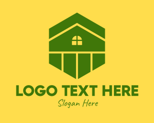 Realtor - Green Hexagon Home logo design