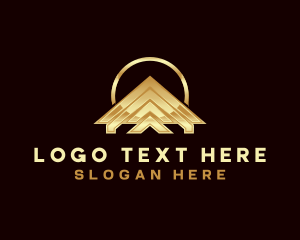 Roof - Premium Real Estate Property logo design