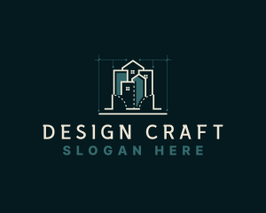 Architecture Blueprint Contractor logo design