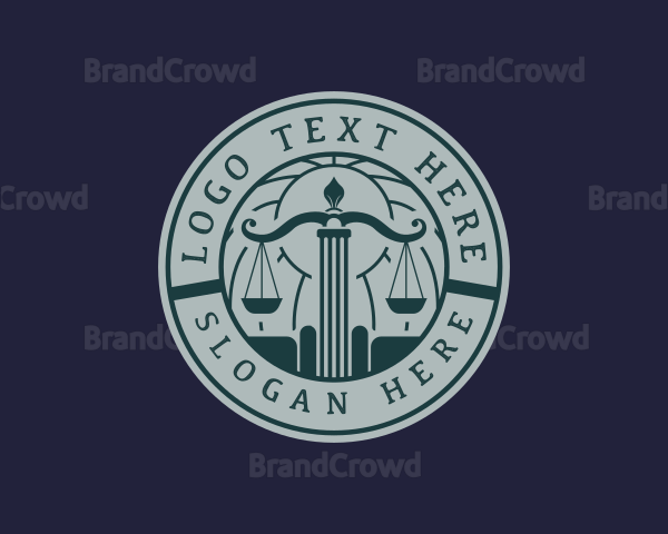 Legal Court Law Logo